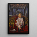 a Sitting Girl in the Bench Room - María Blanchard — framed artwork on a wall