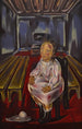 a Sitting Girl in the Bench Room - María Blanchard — artwork view