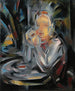 Young seated at a table facing a cup - María Blanchard — artwork view