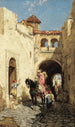 Street scene in Algeria - Marc Alfred Chataud — framed artwork on a wall