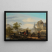Camp de soldats - Marc Antoine Michel Hamon Duplessis — framed artwork on a wall
