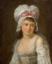 Portrait of a woman with a white scarf - Marc Antoine Bilcocq — artwork view