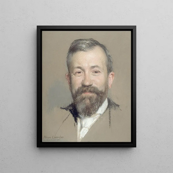 Portrait of Henri Lavedan, man of letters and playwright 1859-1940 - Marcel Baschet — framed artwork on a wall
