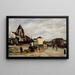 L'église Saint-Germain-de-Charonne, la place Saint-Blaise et la rue de Bagnolet - Marcel Leprin — framed artwork on a wall