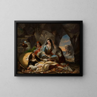 Don Juan et Hadès - Marcel Saunier — framed artwork on a wall