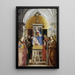 Virgin and Child with Saints Catherine, Francis of Assisi, John the Baptist, John the Evangelist, Anthony of Padua, and Mary Magdalene - Marcello Fogolino — framed artwork on a wall