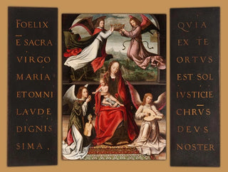 Triptych Painting of the Coronation of the Virgin - Marcellus Coffermans — artwork view
