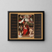 Triptych Painting of the Coronation of the Virgin - Marcellus Coffermans — framed artwork on a wall