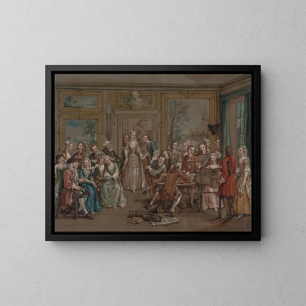 Conversation musicale - Marcellus Laroon le Jeune — framed artwork on a wall