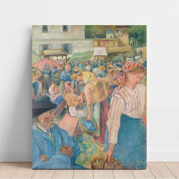 Reproduction of the painting of Poultry Market, Pontoise - Camille Pissarro