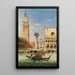 Vue de la colonne de Saint-Marc et du Campanile - Marco Grubacs — framed artwork on a wall