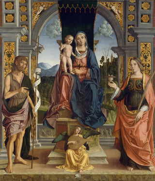 Marco Palmezzano - The Virgin and Child Enthroned with Saints John the Baptist and Lucy.webp