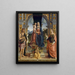 The Virgin and Child Enthroned with Saints John the Baptist and Lucy - Marco Palmezzano — framed artwork on a wall