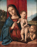 La Vierge à l'Enfant avec le petit saint Jean - Marco Palmezzano et Atelier — artwork view