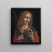 Portrait of a young man as Saint Sebastian - Marco d'Oggiono — framed artwork on a wall