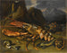 Still life with lobster, lizards, and turtle - Marco de Caro — artwork view