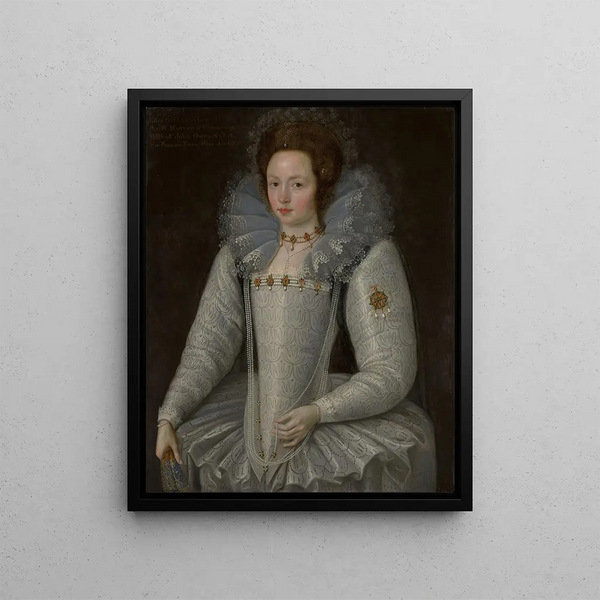 Ellen Maurice 1578-1626 - Marcus Gheeraerts the Younger — framed artwork on a wall