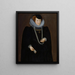 Portrait of a woman, probably Mary Lady Scudamore - Marcus Gheeraerts the Younger — framed artwork on a wall