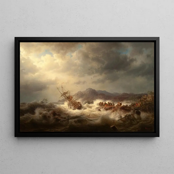Shipwreck - Marcus Larson — framed artwork on a wall