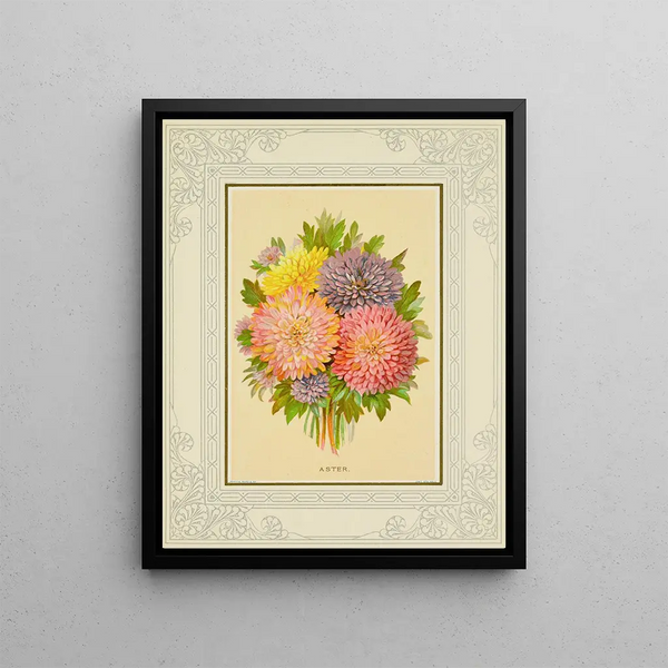 Aster Painting - Marcus Ward & Co. — framed artwork on a wall