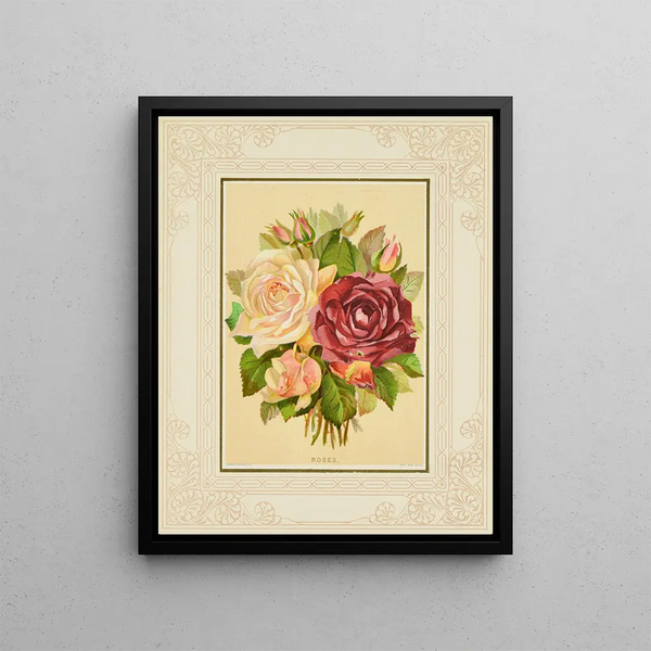 Roses Painting - Marcus Ward & Co. — framed artwork on a wall