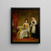 an elegant interior with a young woman holding a small guitar - Margaret Sarah Carpenter — framed artwork on a wall