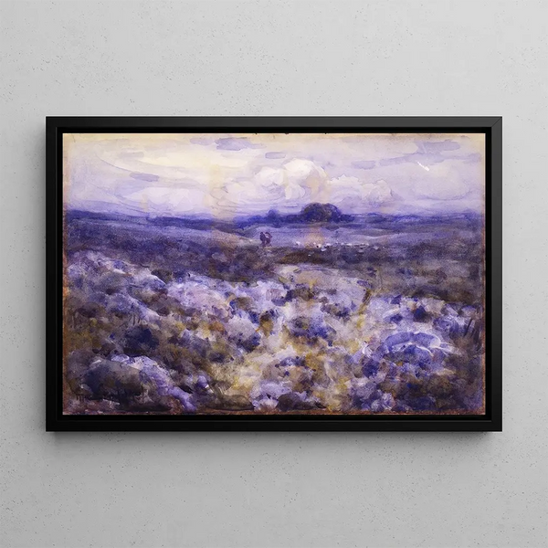 Shingaly Moor Yorkshire - Margaret Stoddart — framed artwork on a wall