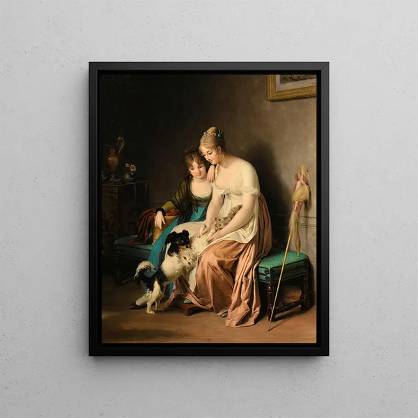 La toilette de Minette - Marguerite Gérard — framed artwork on a wall