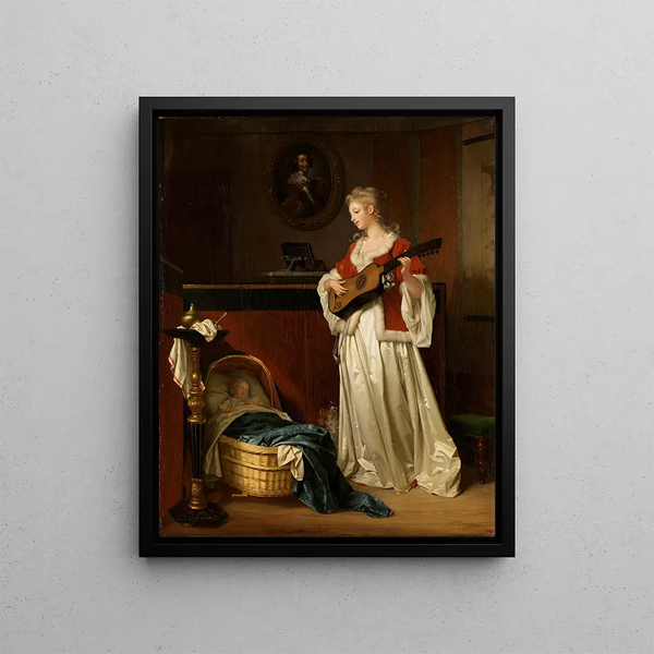 Dors mon enfant - Marguerite Gérard — framed artwork on a wall