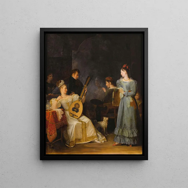 L'atelier de l'artiste - Marguerite Gérard — framed artwork on a wall