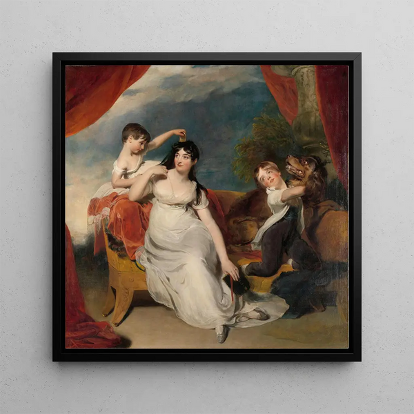 Maria Mathilda Bingham with two of her children - Sir Thomas Lawrence — wall display of the artwork