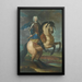 Carlo Emanuele III on horseback - Maria Giovanna Clementi — framed artwork on a wall