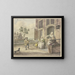 Boy from Savoy dancing in front of a house - Maria Margaretha la Fargue — framed artwork on a wall