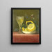 Still life with lemon and cut glass - Maria Margaretha van Os — framed artwork on a wall