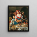 Young Vendor at the Market - Maria Mathilde Esch — framed artwork on a wall