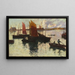 Sailboats and Other Boats on the River - Maria Szymanowska — framed artwork on a wall