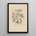 Dissertatio de generatione et metamorphoses des insectes surinamens Pl44 - Maria Sibylla Merian — framed artwork on a wall