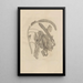Dissertatio de generatione et metamorphoses des insectes surinamens Pl58 - Maria Sibylla Merian — framed artwork on a wall
