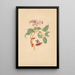 L'arbre Rocu avec chenilles, papillons de nuit et papillons - Maria Sibylla Merian — framed artwork on a wall