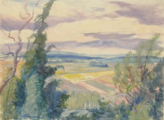 Landscape Painting near the Oise - Maria Slavona — artwork view