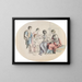 Cinq figures en costume grec - Maria Spilsbury — framed artwork on a wall
