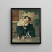 Boy with Dog - Maria Theresia — framed artwork on a wall