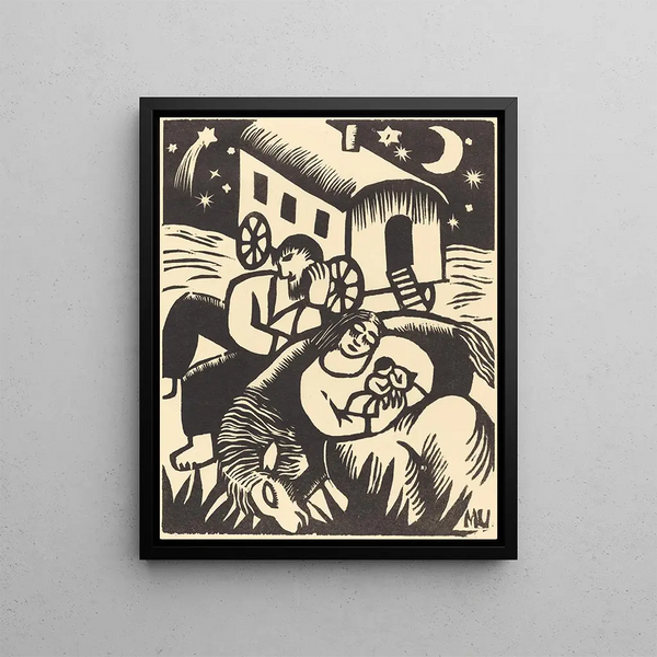 Gitans au repos - Maria Uhden — framed artwork on a wall