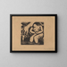 Woman by the water's edge - Maria Uhden — framed artwork on a wall