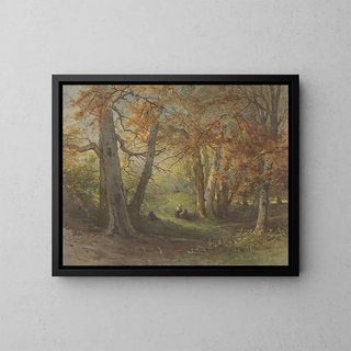 View of the Forest near Oosterbeek - Maria Vos — framed artwork on a wall