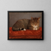 Chat allongé Mosse - Maria Wiik — framed artwork on a wall