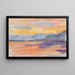 Mountain landscape painting under the evening sky - Maria Wiik — framed artwork on a wall