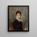 Portrait painting of the artist's sister, Miss Hilda Wiik - Maria Wiik — framed artwork on a wall