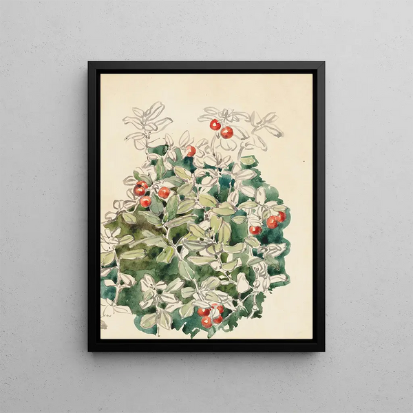 Airelles rouges - Maria Yakunchikova — framed artwork on a wall