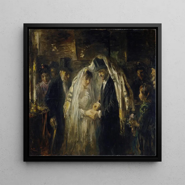 Jewish Wedding Painting - Jozef Israëls — framed artwork on a wall